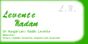 levente madan business card